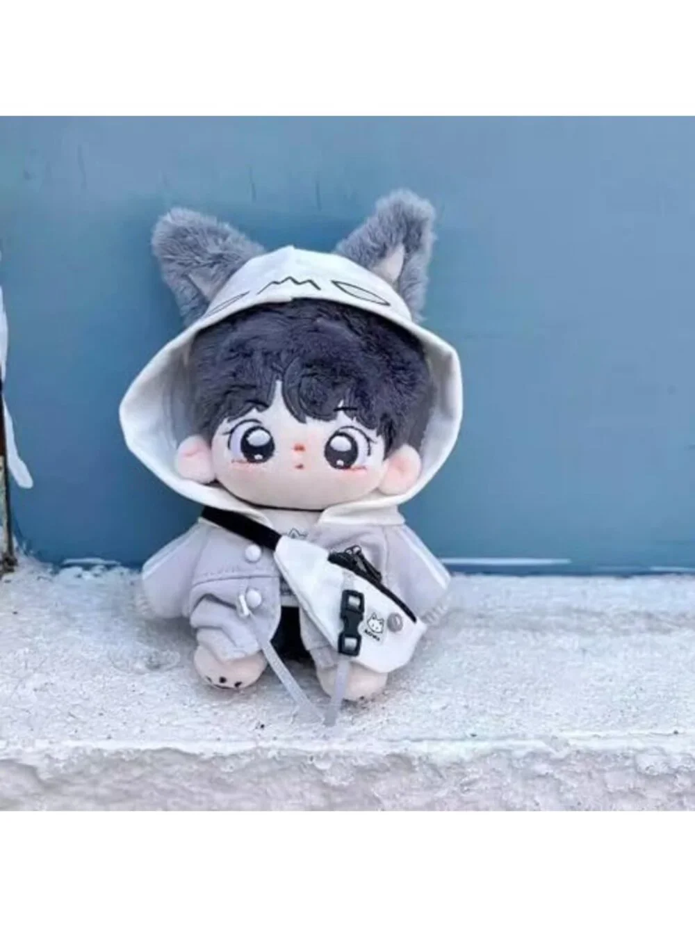 Soft Plush Doll Outfit Set with Hoodie, Vest, Pants & Accessories - Dress Up